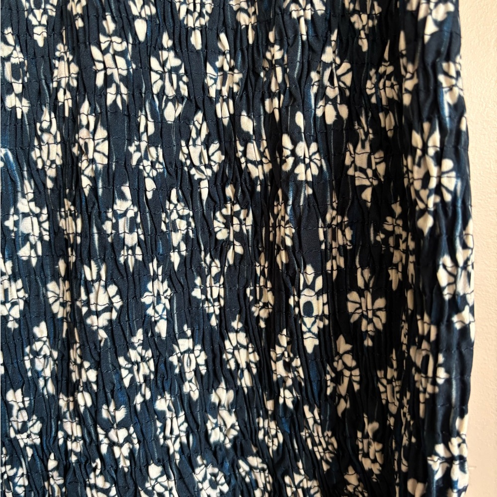 Zara Ruched Navy patterned mini - Picture 2 of 5
